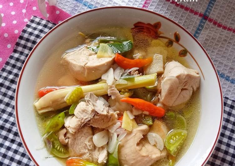 cara memasak garang asem ayam tanpa daun pisang
