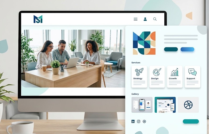 desain landing page jasa modern