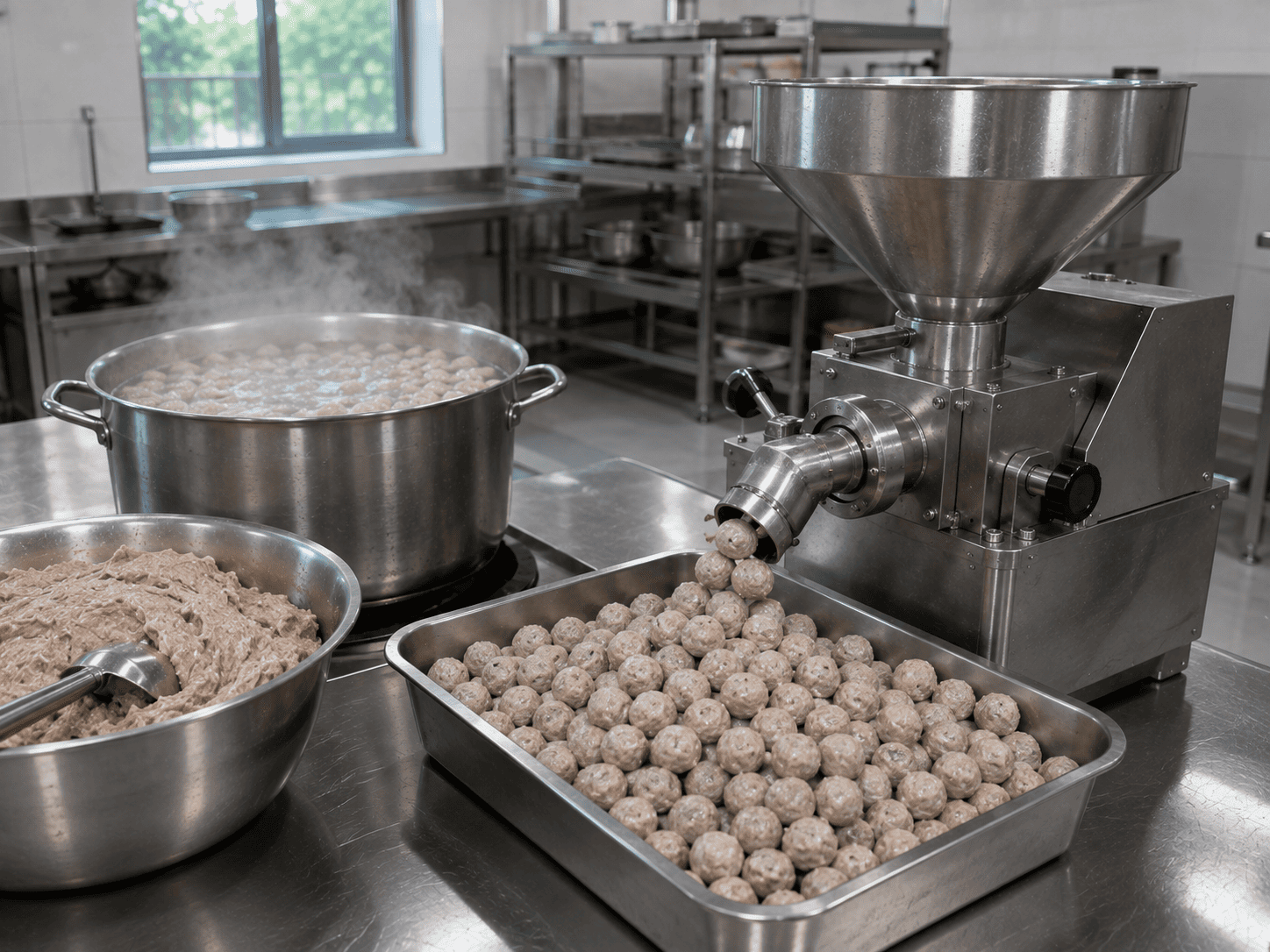 cara membuat bakso bulat seragam