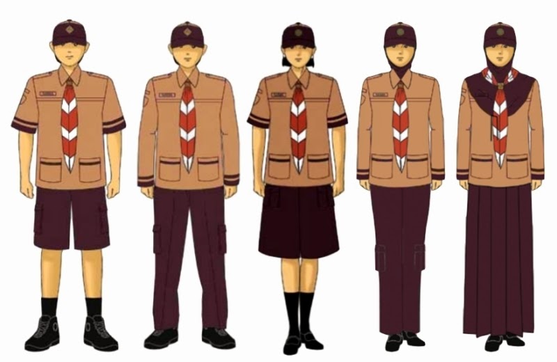 baju pramuka bahan licin