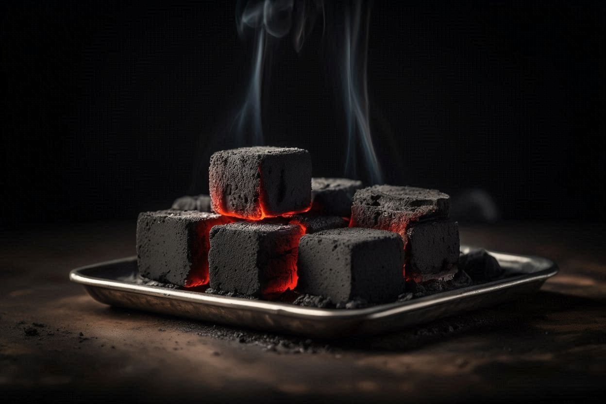 Long Burning Odorless Coconut Charcoal Cubes
