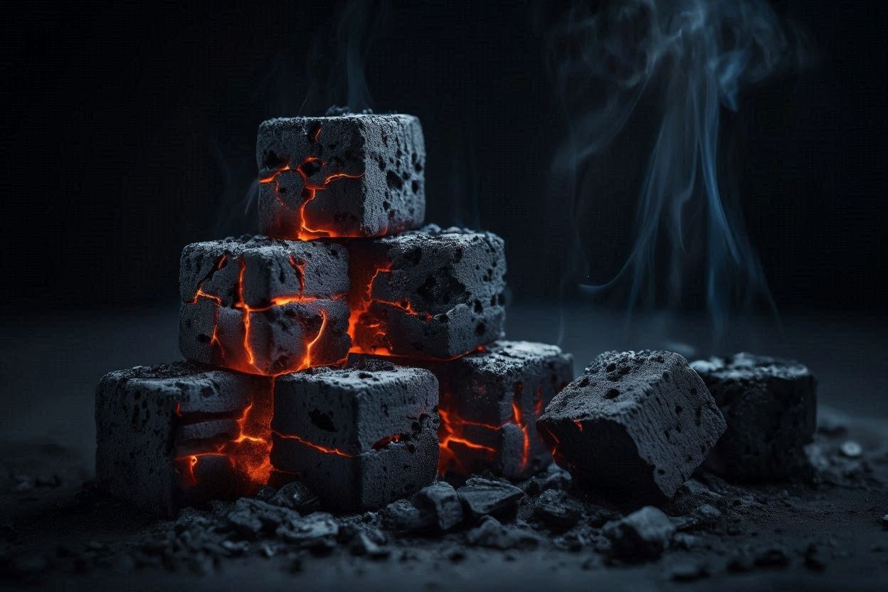 high density cube charcoal for longer burn
