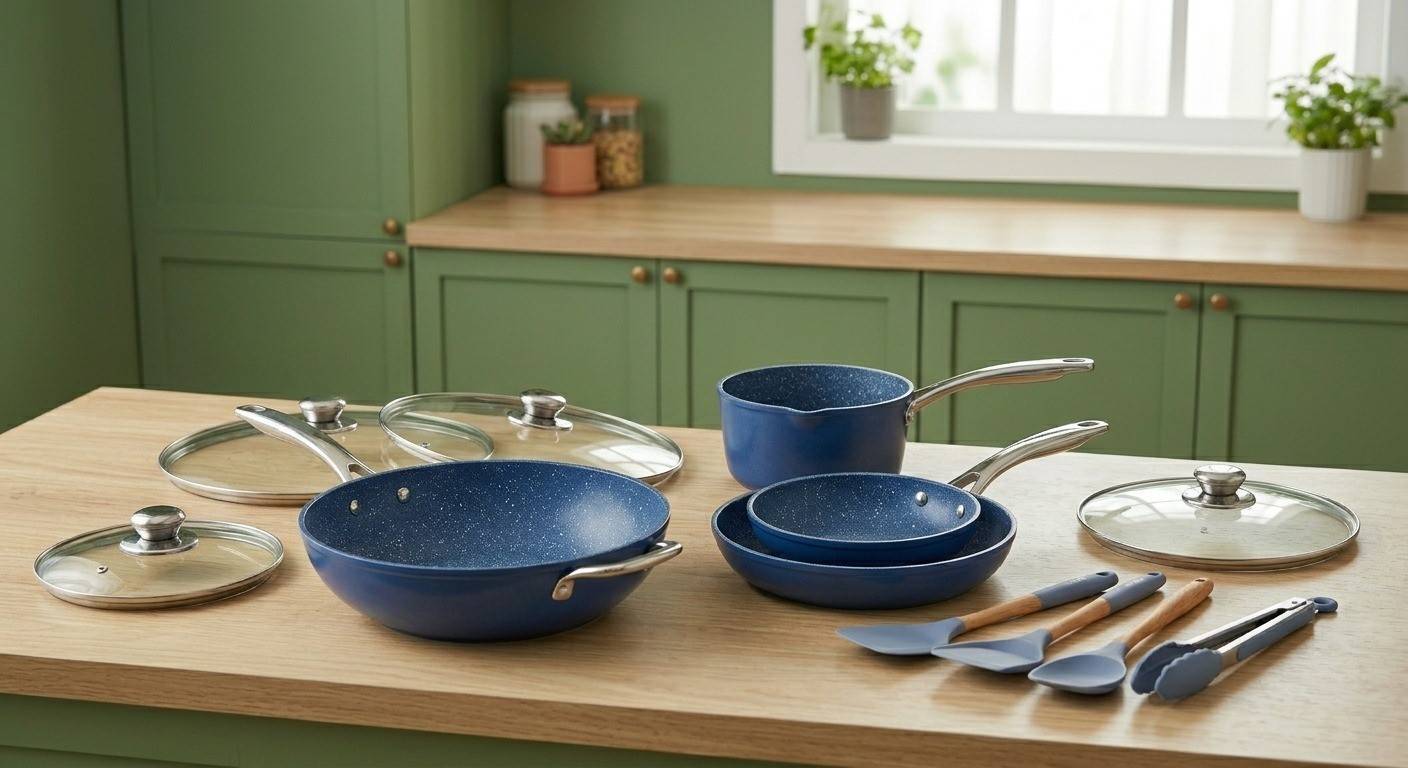 alat masak anti lengket yang aman bebas PFOA untuk dapur keluarga
