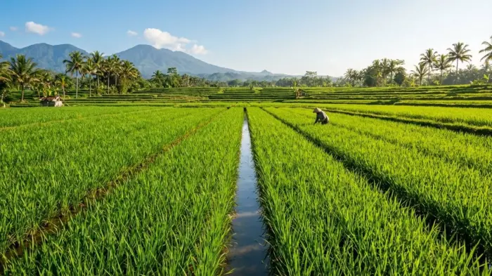 cara menanam padi di sawah