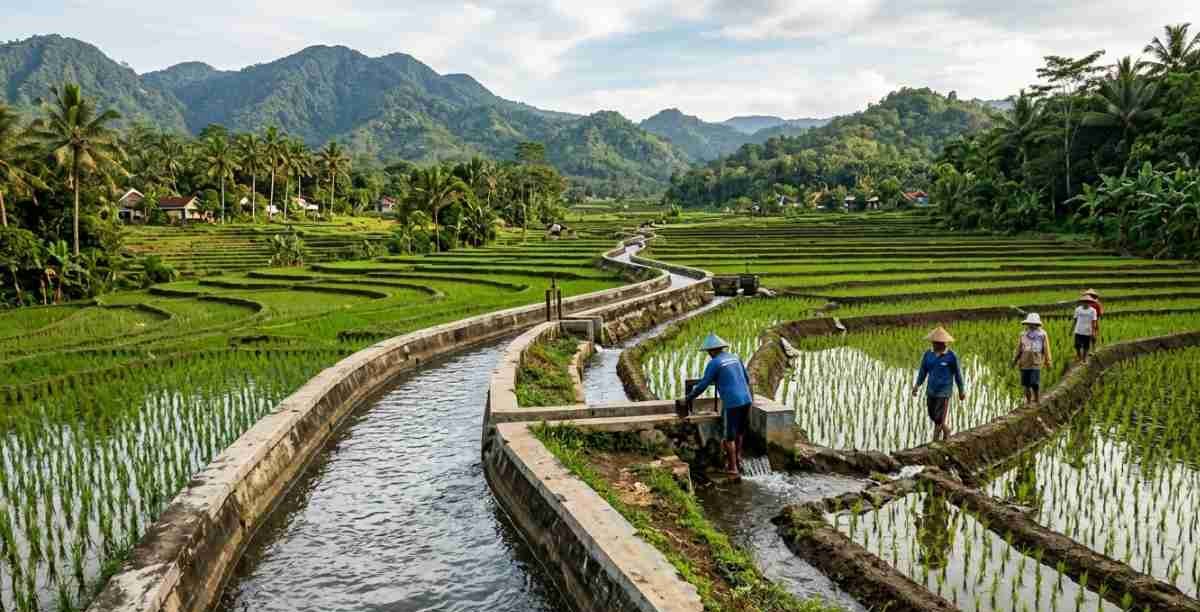 sistem irigasi untuk lahan pertanian